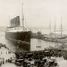 The liner "RMS Lusitania" departed from New York City for Liverpool