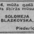 Solomeja Blažkovska