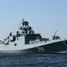 Российский фрегат "Адмирал Макаров" горит возле острова Змеиный