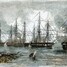 Krimas karš. Angļu karakuģi uzbrūk Daugavgrīvai, kura tobrīd okupēta un atrodas Krievijas impērijas sastāvā 
