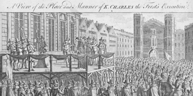 Angļu revolūcija. Tiek izpildīts nāvessods karalim Čārlzam I