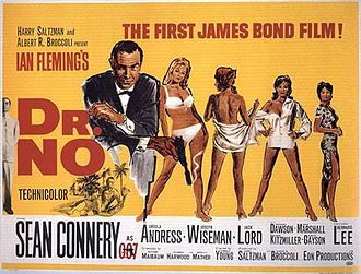 Uz ekrāniem uznāk Bonds. Džeimss Bonds. Pirmā filma "Doktors Nē"