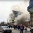 На площади Киевского вокзала в Москве произошел сильный пожар