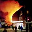 Sagruvusi ēka un sācies ugunsgrēks Leičesterā, Lielbritānijā