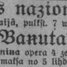 Notiek pirmās latviešu nacionālās operas - Alfrēda Kalniņa ”Baņuta” pirmizrāde.