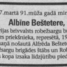 Albīne Beštetere